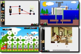 Im&aacute;genes de los juegos incluidos en Gcompris