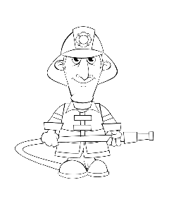 Un bombero con una manguera