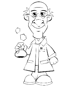 Dibujo de un cient&iacute;fico