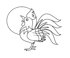 Dibujo de un gallo