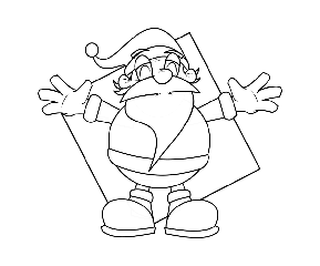 Dibujo de Pap&aacute; Noel con los brazos abiertos